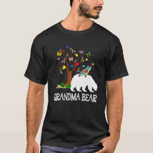 自閉症意識おばあちゃんが自閉症Aduをサポート Tシャツ