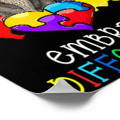 自閉症意識おもしろい眼鏡象が受け入れる相違 ポスター (角)