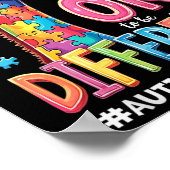 自閉症意識かわいいキリン動物そのOk ポスター (角)