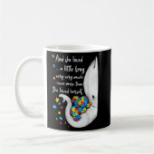 自閉症意識かわいい象ママと子供 コーヒーマグカップ (左)