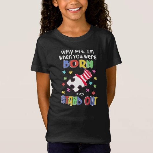 自閉症意識がインスピレーションを引き出す Tシャツ (正面)