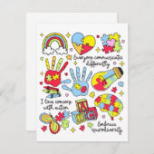 自閉症意識がダイバーシティニューロを受け入れる シーズンカード (正面/裏面)