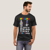 自閉症意識が世界を見る角度差ギラフ Tシャツ (正面フル)