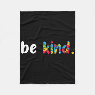 自閉症意識が優しいカラフルパズル フリースブランケット