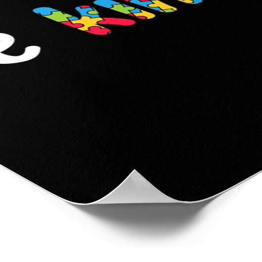 自閉症意識が優しいカラフルパズル ポスター (角)