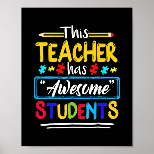 自閉症意識この先生は学生素晴らしだ ポスター (正面)