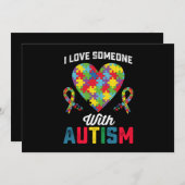 自閉症意識で人を愛している 招待状 (正面/裏面)