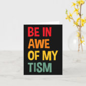 自閉症意識に畏敬の念をおもしろい抱く カード (黄色い花)