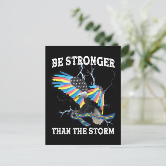 自閉症意識のイーグルは嵐より強い ポストカード (スタンド正面)