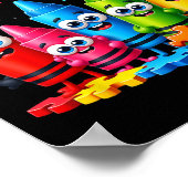 自閉症意識のクレヨン違うになってもいい ポスター (角)