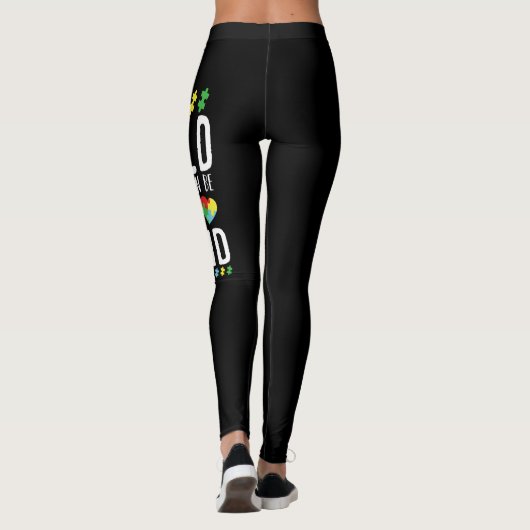 自閉症意識のシャツ – 優しい自閉症意識を実現 レギンス (裏面)