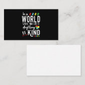 自閉症意識のシャツ – 優しい自閉症意識を実現 名刺 (正面/裏面)