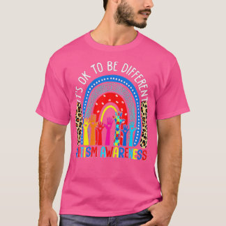 自閉症意識のヒョウ違うRでいいんだ Tシャツ