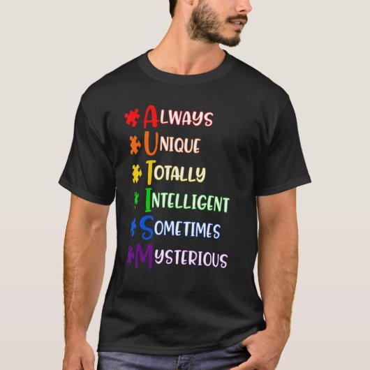 自閉症意識の優しさユニーク常1 Tシャツ (正面)