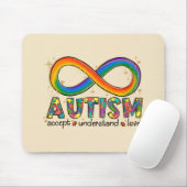 自閉症意識の受け入れ、愛、理解 マウスパッド (マウス)