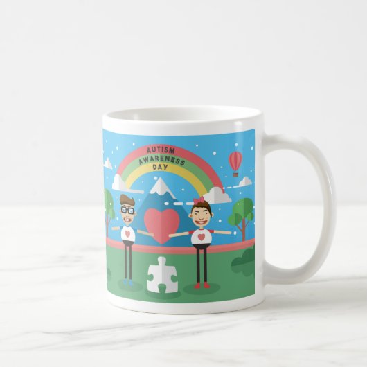 自閉症意識の子ども コーヒーマグカップ (右)
