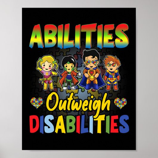 自閉症意識の少年の能力が障害を凌駕 ポスター (正面)
