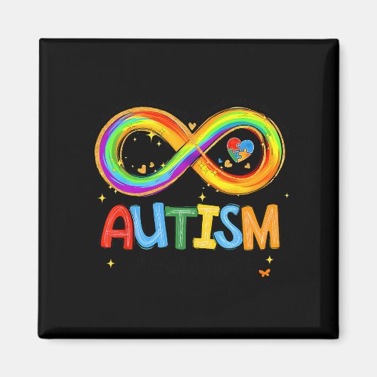 自閉症意識の強さとハートが私たちを分離1 マグネット (正面)