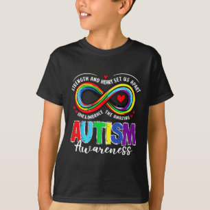 自閉症意識の強さとハートが私たちを際立たせる4 Tシャツ