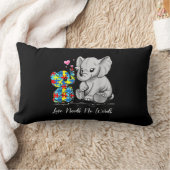 自閉症意識の愛は言葉を必要としない象のサポート ランバークッション (ブランケット)