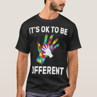 自閉症意識の手のパズ違うズでいいんだ Tシャツ