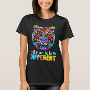 自閉症意識の日カラーでいい違うよ Tシャツ