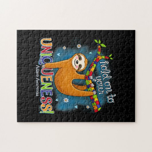 自閉症意識の欠如はあなたの独自性を保持 ジグソーパズル (横)