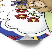 自閉症意識の眠るクマ ポスター (角)