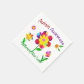 自閉症意識の花 スタンダードカクテルナプキン (角)