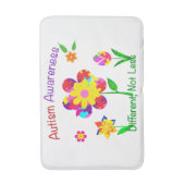 自閉症意識の花 バスマット (正面縦)