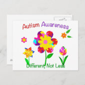自閉症意識の花 ポストカード (正面/裏面)