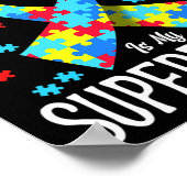 自閉症意識は私の超大国パズル作品Ri ポスター (角)