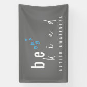 自閉症意識は親切なバナー徴候である 横断幕 (縦)