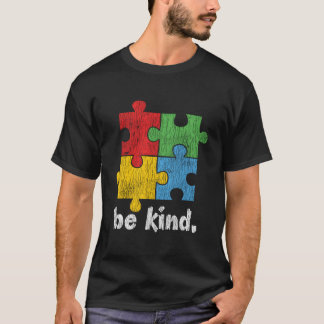 自閉症意識は親切な自閉症認識度Kindne Tシャツ