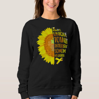自閉症意識ひまわりユニークは常に完全I スウェットシャツ