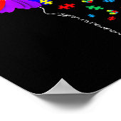 自閉症意識ひまわり受け入れ理解の愛 ポスター (角)