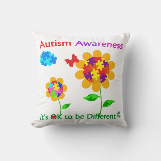 自閉症意識ひまわり クッション (正面)