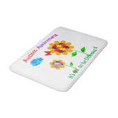 自閉症意識ひまわり バスマット (アングル)