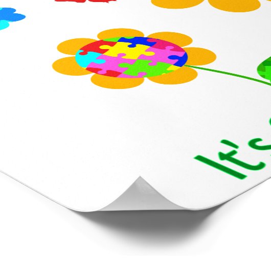 自閉症意識ひまわり ポスター (角)