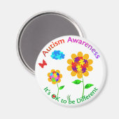 自閉症意識ひまわり マグネット (正面/裏面)