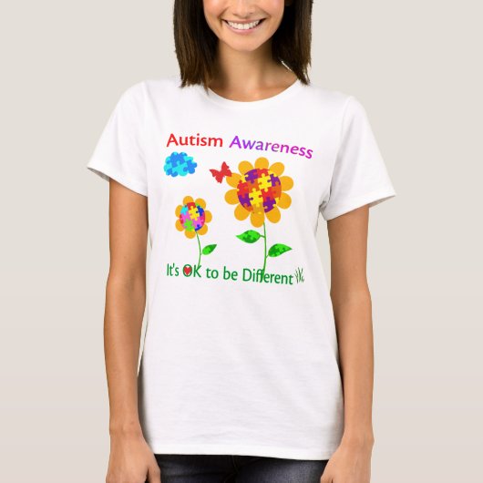 自閉症意識ひまわり Tシャツ (正面)