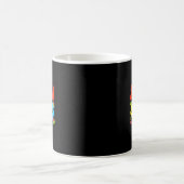 自閉症意識を受け入れる愛パズルau コーヒーマグカップ (中央)
