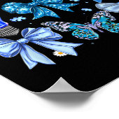 自閉症意識を受け入れる理解パズルブルーCoq ポスター (角)