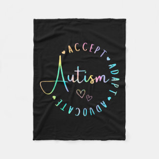 自閉症意識を受け入れ支持者を理解する フリースブランケット