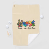 自閉症意識を受け入れ、愛し、理解する ゴルフタオル (インサイチュ)