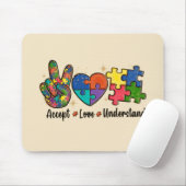 自閉症意識を受け入れ、愛し、理解する マウスパッド (マウス)