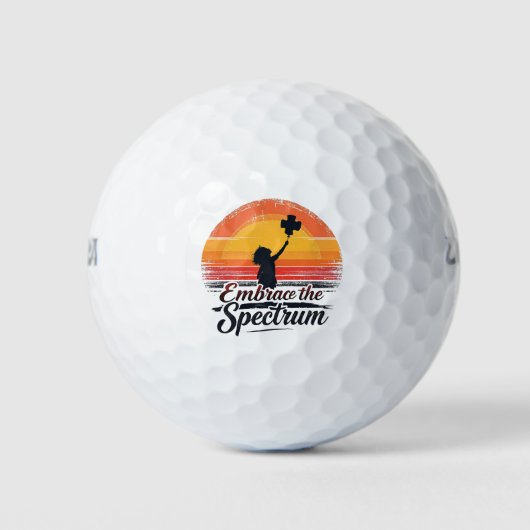 自閉症意識を抱く ゴルフボール (正面)