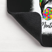 自閉症意識を支える健康に汚れたBun女性 マウスパッド (コーナー)