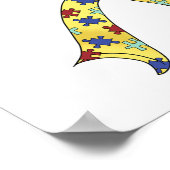 自閉症意識を支持する ポスター (角)