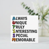 自閉症意識アクロスティックかわいい虹の単語詩 (スタンド正面)